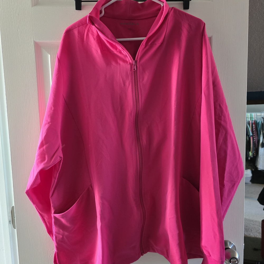 Mandala Pink scrub jacket, NWT